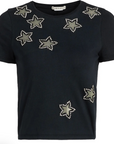 CINDY CROP TEE WITH CRYSTAL STAR