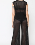 FISHNET WIDE LEG PANTS
