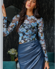 VIVI FLORAL MESH TOP