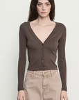 SUPIMA COTTON V-NECK CARDIGAN