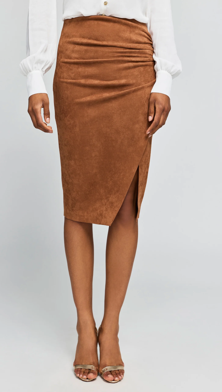 GINA VEGAN SUEDE SKIRT