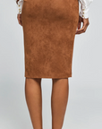 GINA VEGAN SUEDE SKIRT