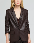 MEADOW VEGAN LEATHER BLAZER